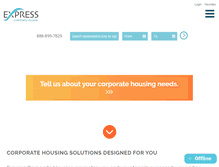 Tablet Screenshot of expresscorporatehousing.com